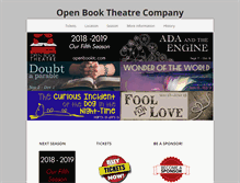 Tablet Screenshot of openbooktheatrecompany.net